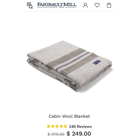 Faribault Woolen Mills Wool Cabin Blanket - Picture 9 of 9